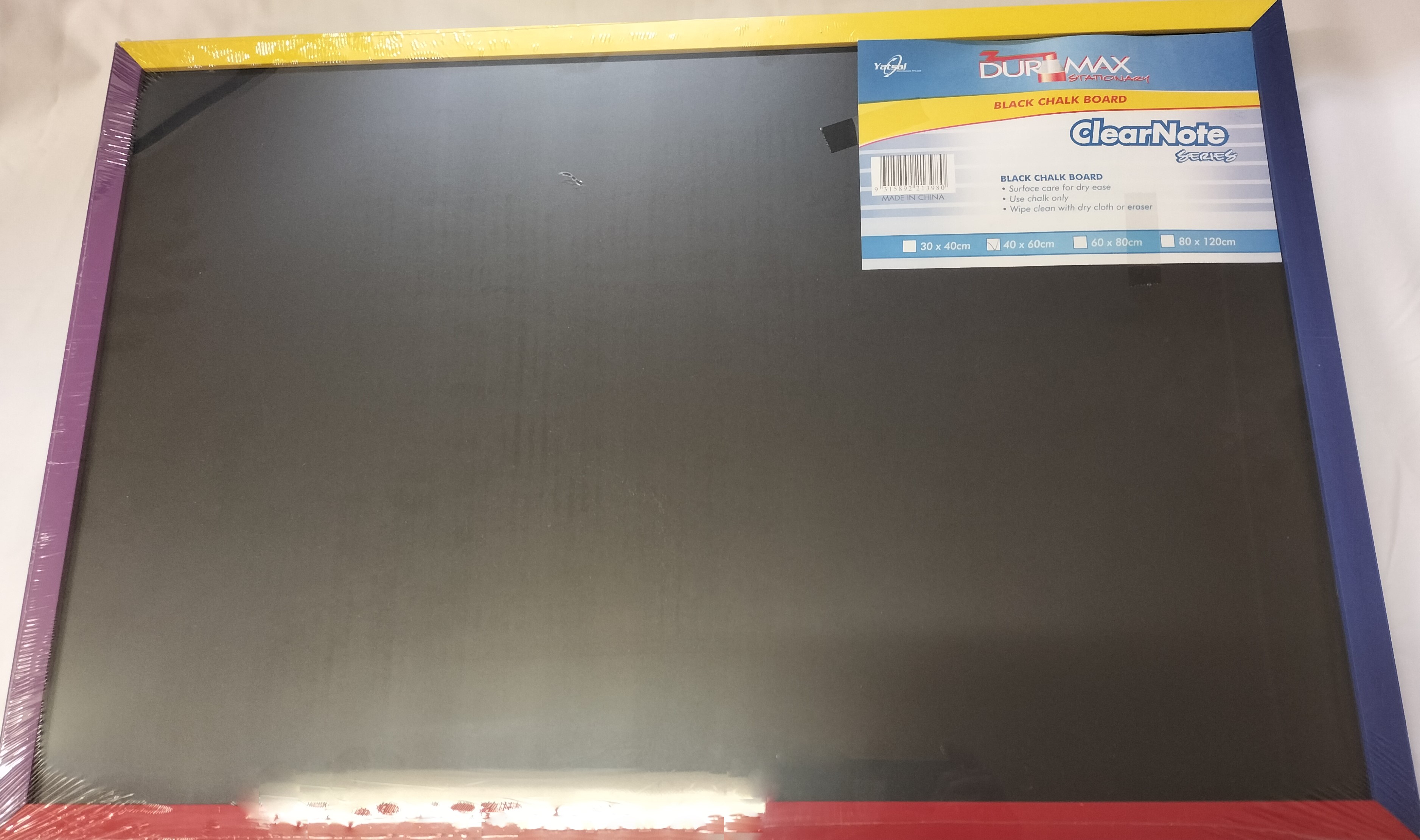 Blackboard Plastic Frame 40 x 60cm